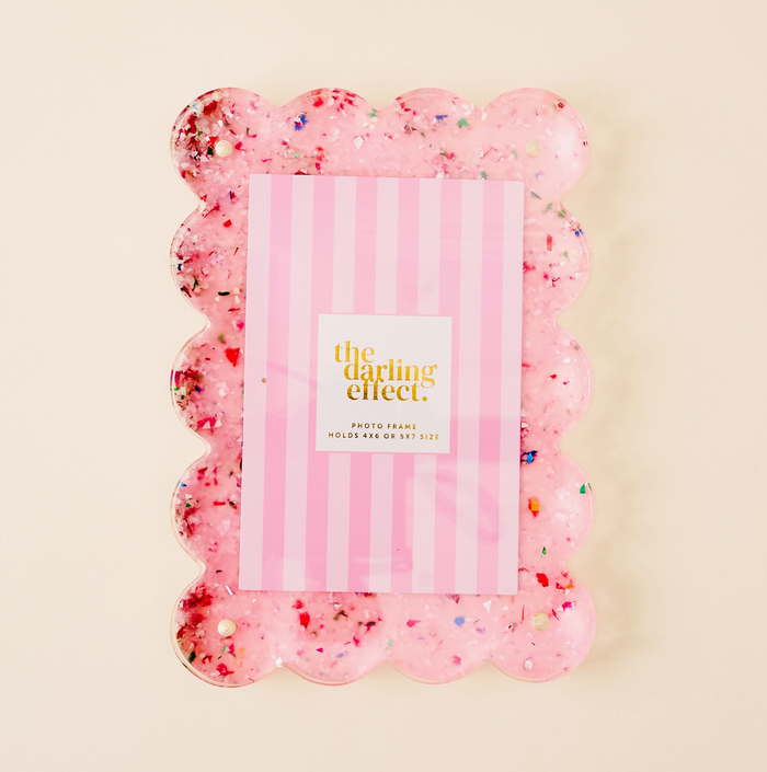 Rectangle Scalloped Acrylic Frame