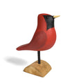 Red Cardinal Wood Figurine, The Painted Bird by Richard Morgan