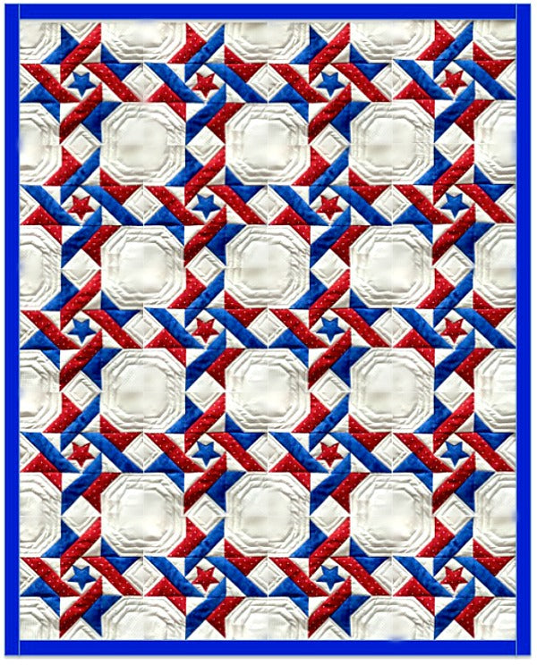 Red, White and Blue Combo Pack- 9 Fun Patterns!