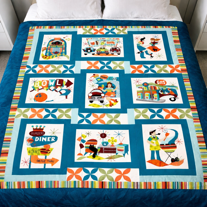 Retro Flash Digital Quilt Pattern