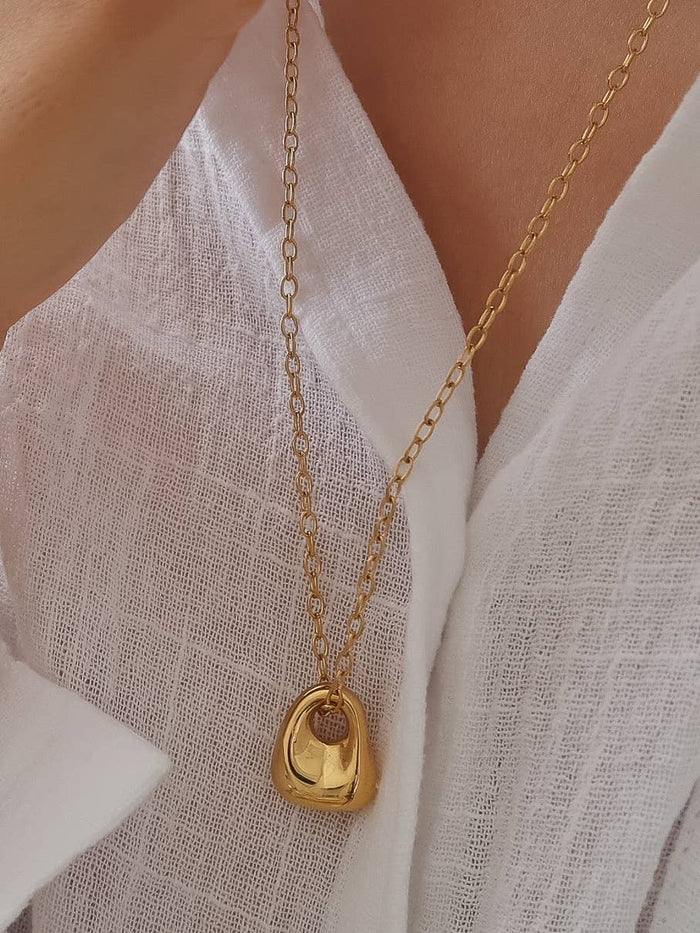 Rosélia 18K Gold Non-Tarnish Charm Necklace: Yellow Gold