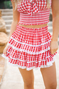 Ruffle Mini Skirt, Cupids Bow