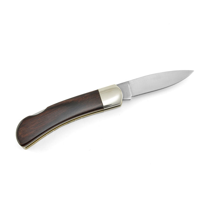 Santa Fe Stoneworks Woolly Mammoth and Jet 3-inch Lockback Pocket Knife, Handmade in the USA