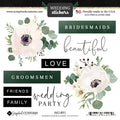 Scrapbook Customs, Wedding Flowers & Words Stickers