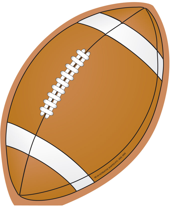 Football-themed notepad for decorating classroom bulletin boards and crafts