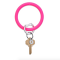 Silicone Big O® Key Ring, Tickled Pink