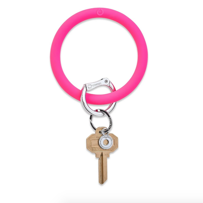Silicone Big O® Key Ring, Tickled Pink