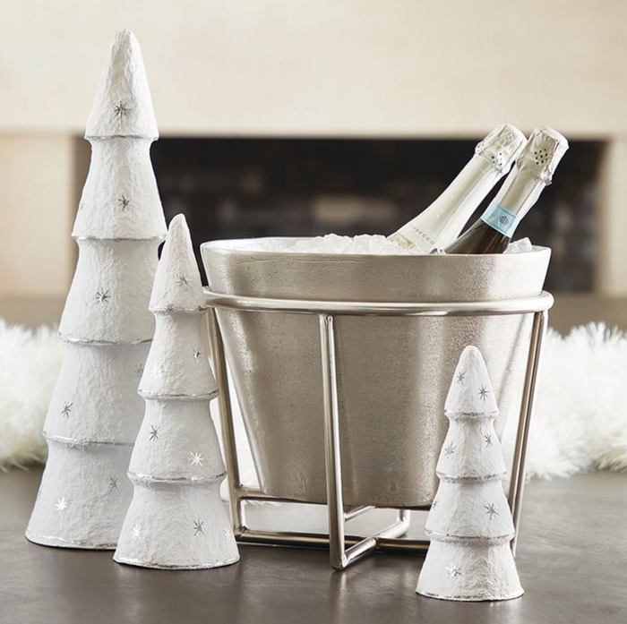 SILVER CHAMPAGNE + WINE BUCKET