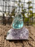 SILVER+BLUE OBSIDIAN RING