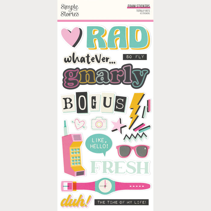 Simple Stories, Foam Stickers, Totally 80's
