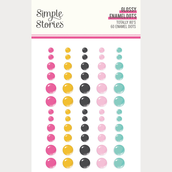 Simple Stories, Glitter Enamel Dots, Totally 80's