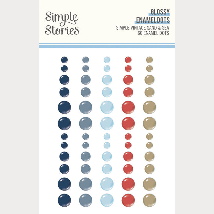 Simple Stories, Glossy Enamel Dots, Simple Vintage Sand & Sea