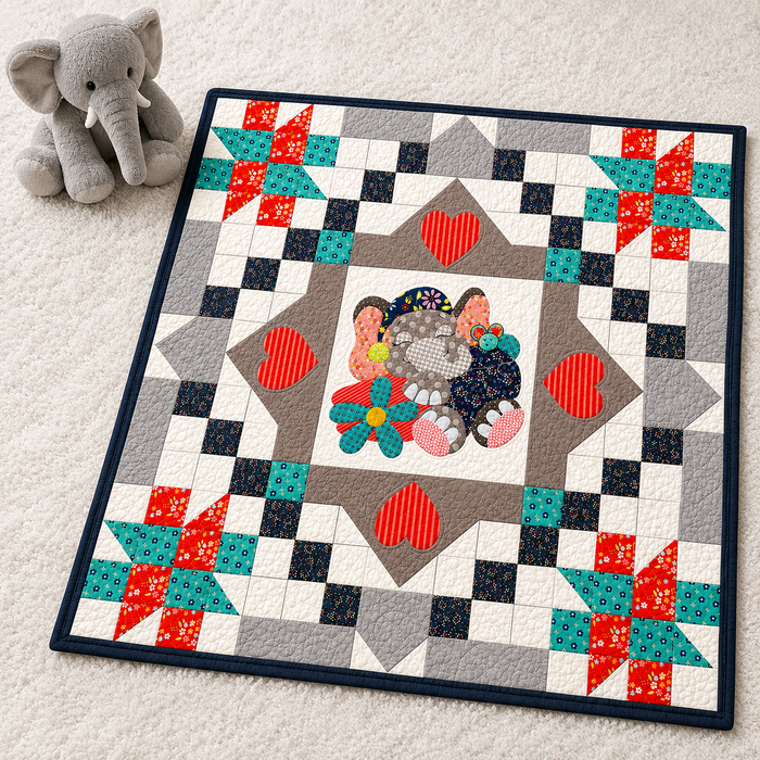 Sleepy Elephant Baby Quilt Pattern