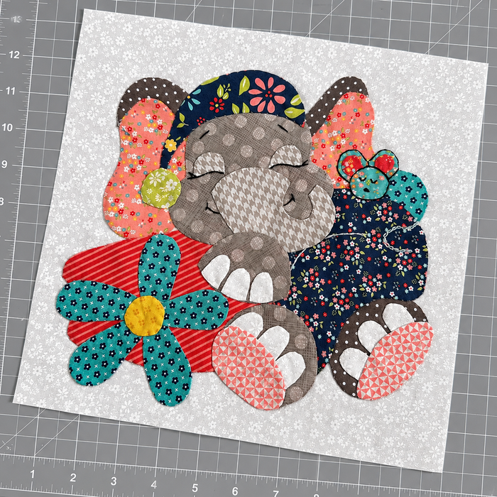 Sleepy Elephant Baby Quilt Pattern