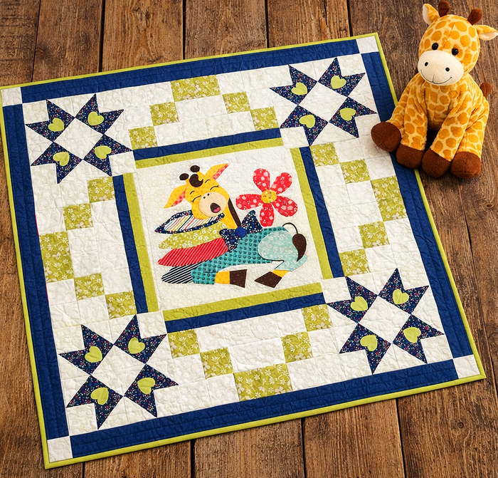 Sleepy Giraffe Baby Quilt Pattern