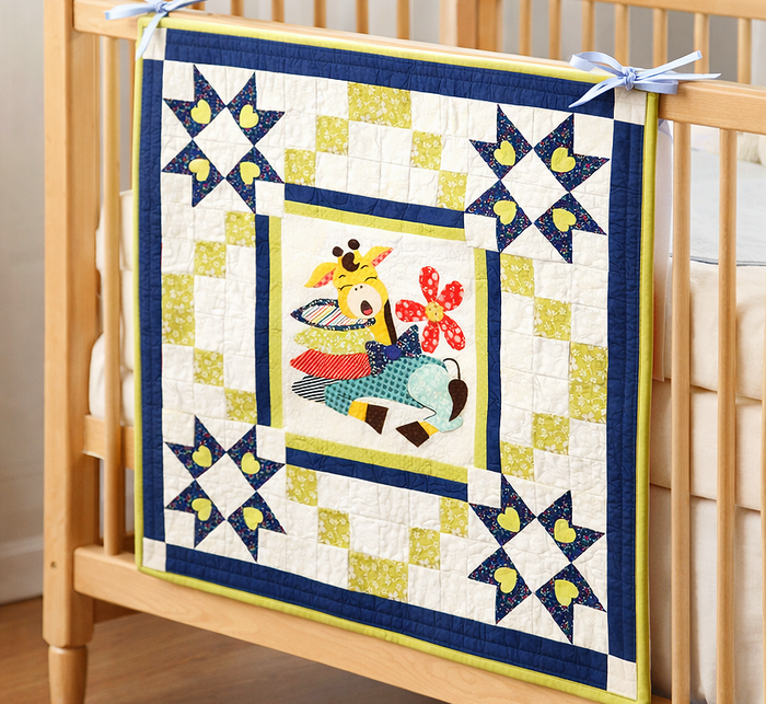 Sleepy Giraffe Baby Quilt Pattern