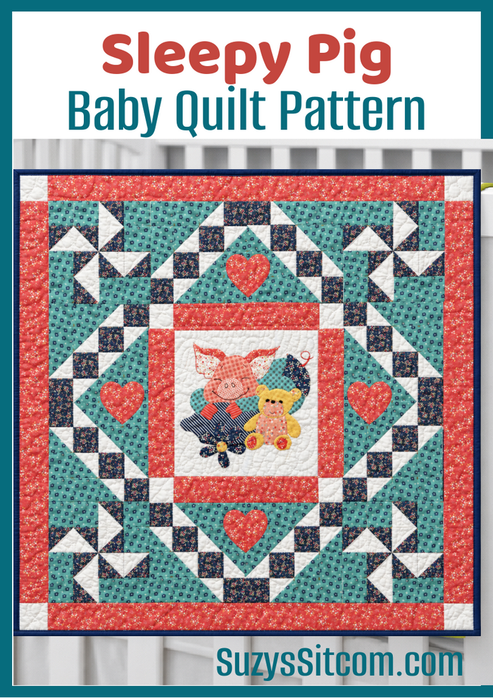 Sleepy Pig Baby Quilt Pattern
