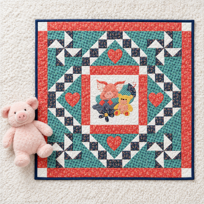 Sleepy Pig Baby Quilt Pattern