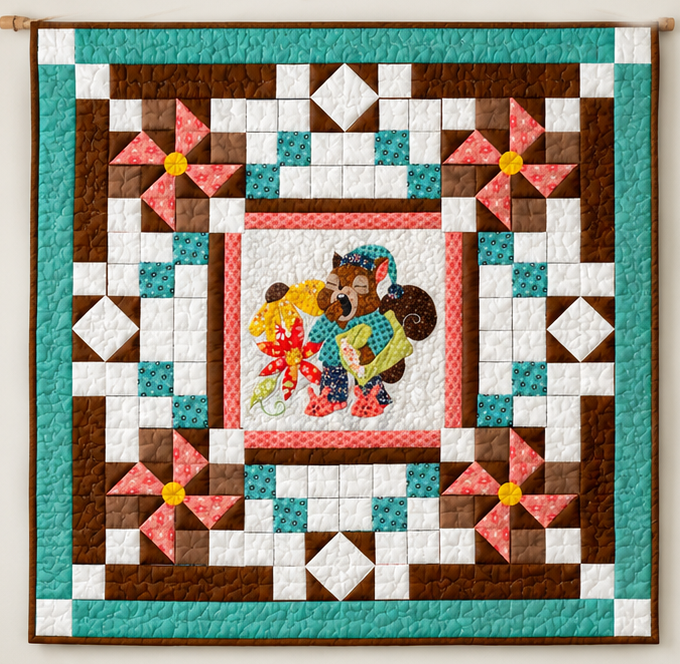 Sleepy Squirrel Baby Quilt Pattern