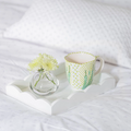 Small Scalloped Edge Tray in White