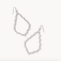 Sophee Silver Crystal Open Frame Earrings