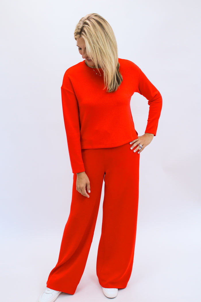 SPANX AirEssentials® Wide Leg Pant, Spanx Red