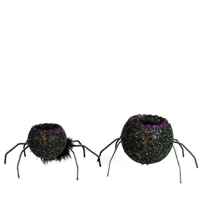 Spider Tea Lights Set of 2 by Katherines Collection