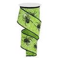 Spiders w/ Webs on PG Fabric Wired Ribbon - 2.5" x 10yds