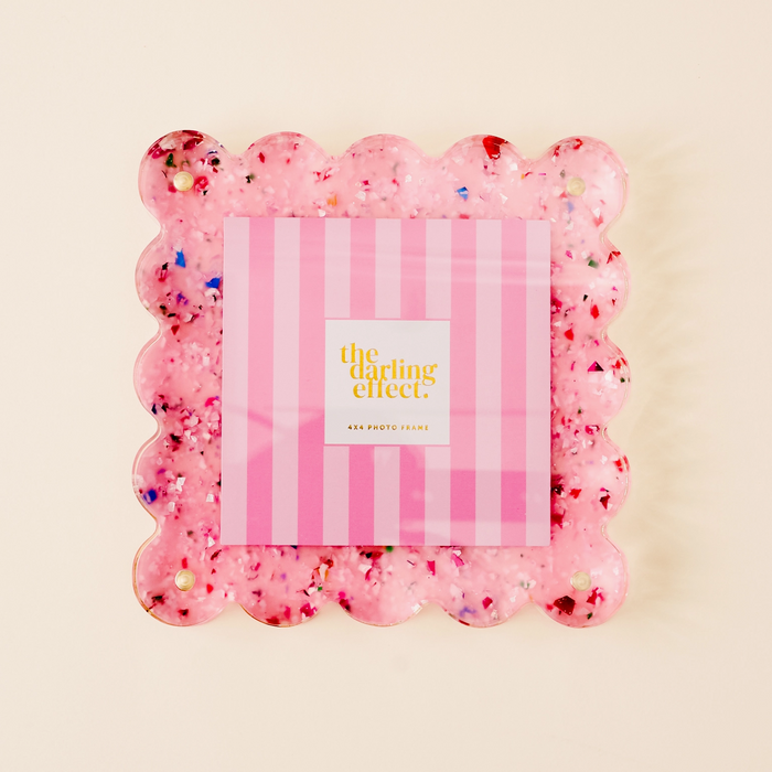 Square Scalloped Acrylic Frame
