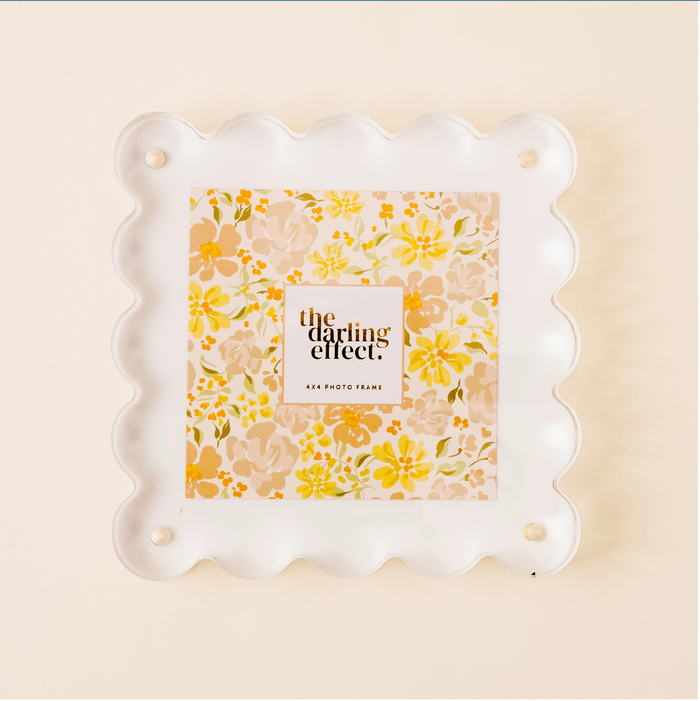 Square Scalloped Acrylic Frame