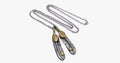 Stainless Steel Double Feather Pendant