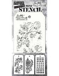 Stampers Anonymous Layering Stencil Set,  Mini Stencil Set 53