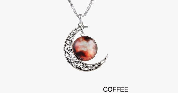 Starry Galaxy & Moon Necklace