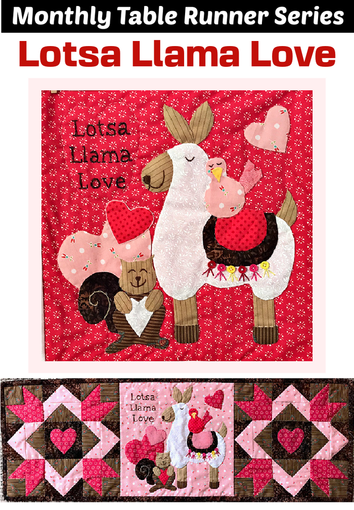 Suzy's Table Runner Series- Lotsa Llama Love