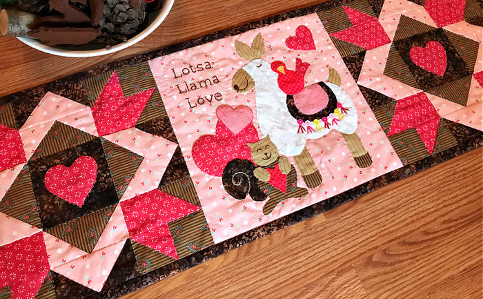 Suzy's Table Runner Series- Lotsa Llama Love