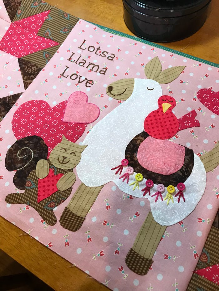 Suzy's Table Runner Series- Lotsa Llama Love