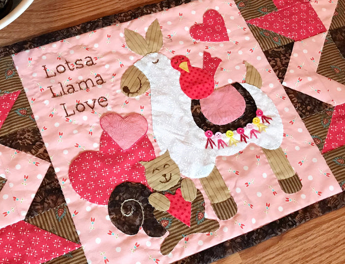 Suzy's Table Runner Series- Lotsa Llama Love