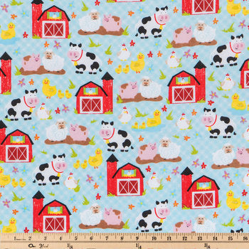 Table Runners & Placemats - Farm Animals Flannel