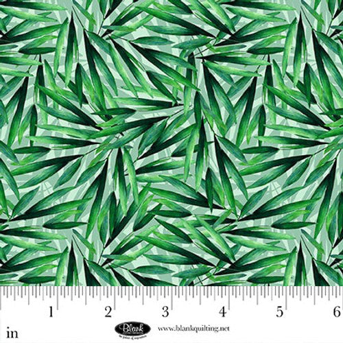 Table Runners & Placemats - Panda Paradise Digital Foliage Emerald Cotton
