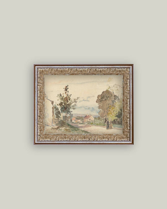 THE ROAD FROM VERSAILLES FRAMED ANTIQUE ART: 10X8