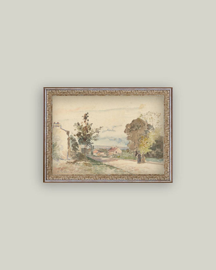 THE ROAD FROM VERSAILLES FRAMED ANTIQUE ART: 10X8