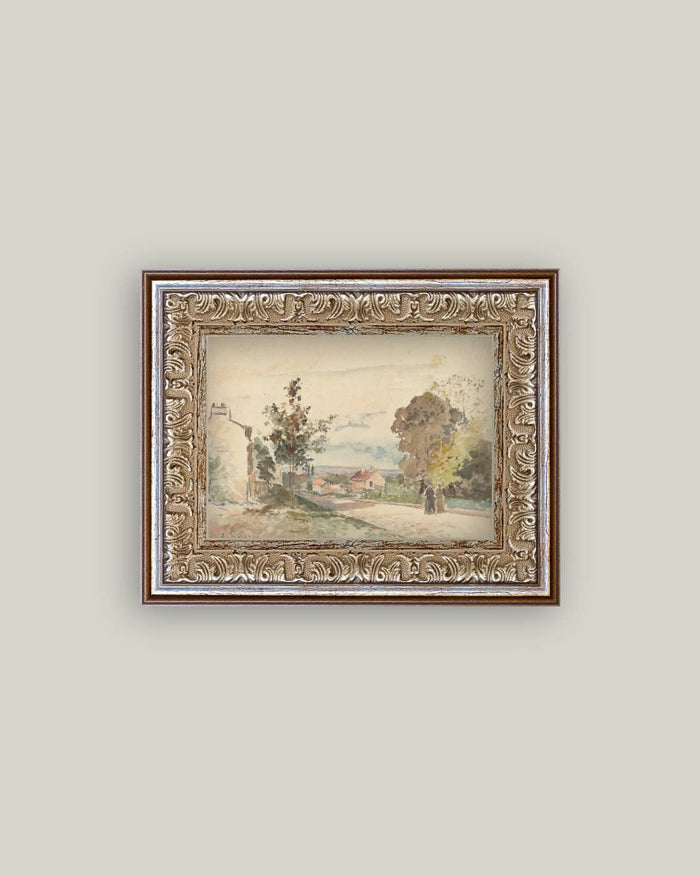 THE ROAD FROM VERSAILLES FRAMED ANTIQUE ART: 10X8