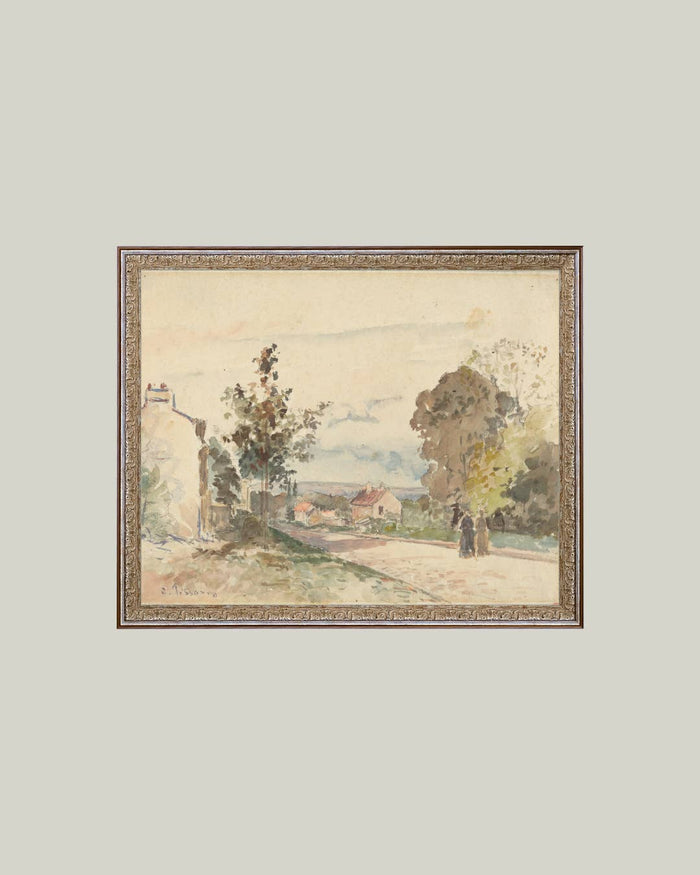THE ROAD FROM VERSAILLES FRAMED ANTIQUE ART: 10X8