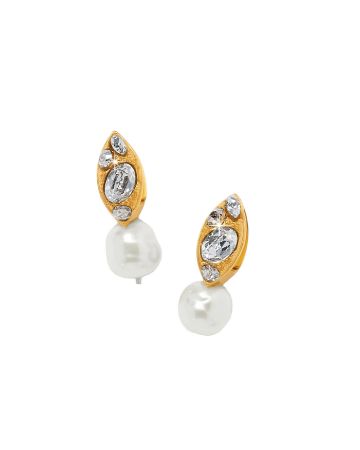 Trust Your Journey Pearl Drop Earrings