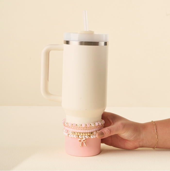 Tumbler Bracelet Stack, Coquette Charm