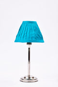 TURQUOISE SILK TABLE LAMP SHADE