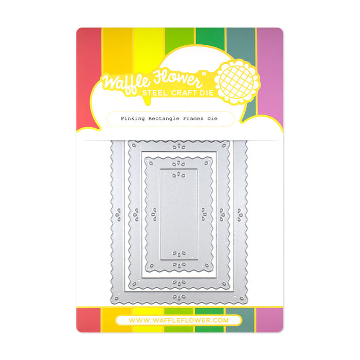 Waffle Flower, Dies, Pinking Rectangle Frames