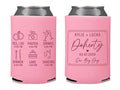 Wedding Can Cooler #283R - Cute Wedding Timeline - Custom - Wedding Favors, Beverage Insulators, Beer Huggers, Wedding Favor, Beer Holder