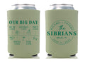 Wedding Can Cooler #284R - Cute Wedding Timeline - Custom - Wedding Favors, Beverage Insulators, Beer Huggers, Wedding Favor, Beer Holder