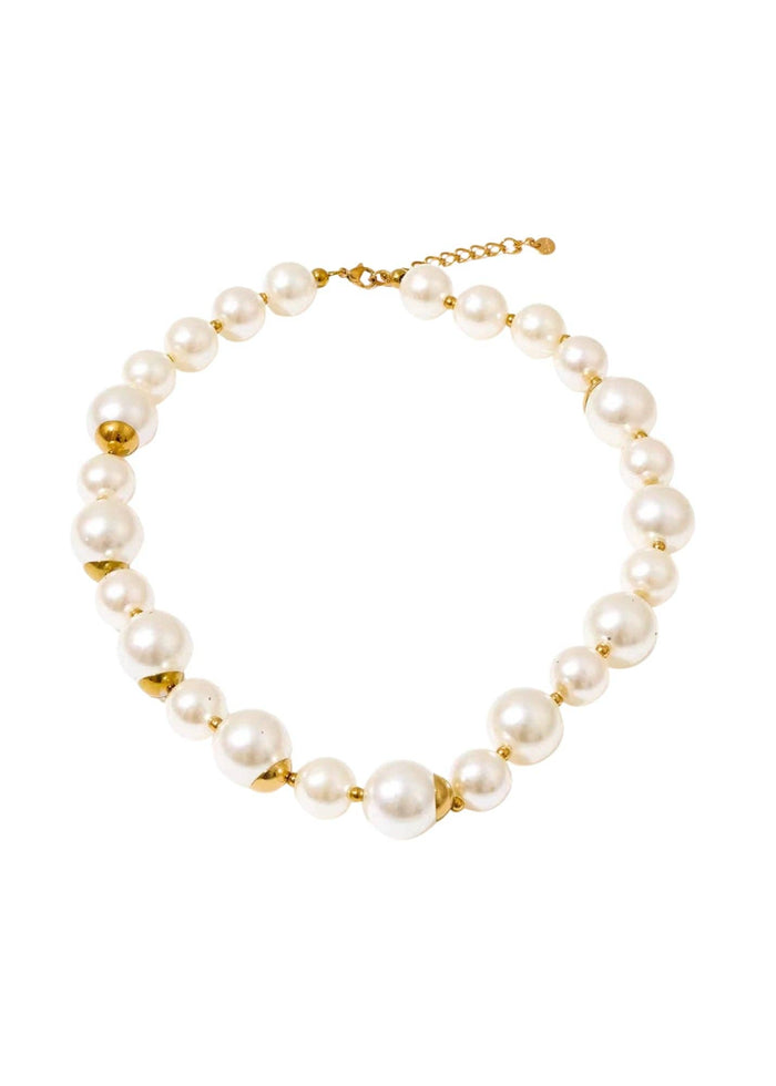 WENDY PEARL GOLD BALL NECKLACE